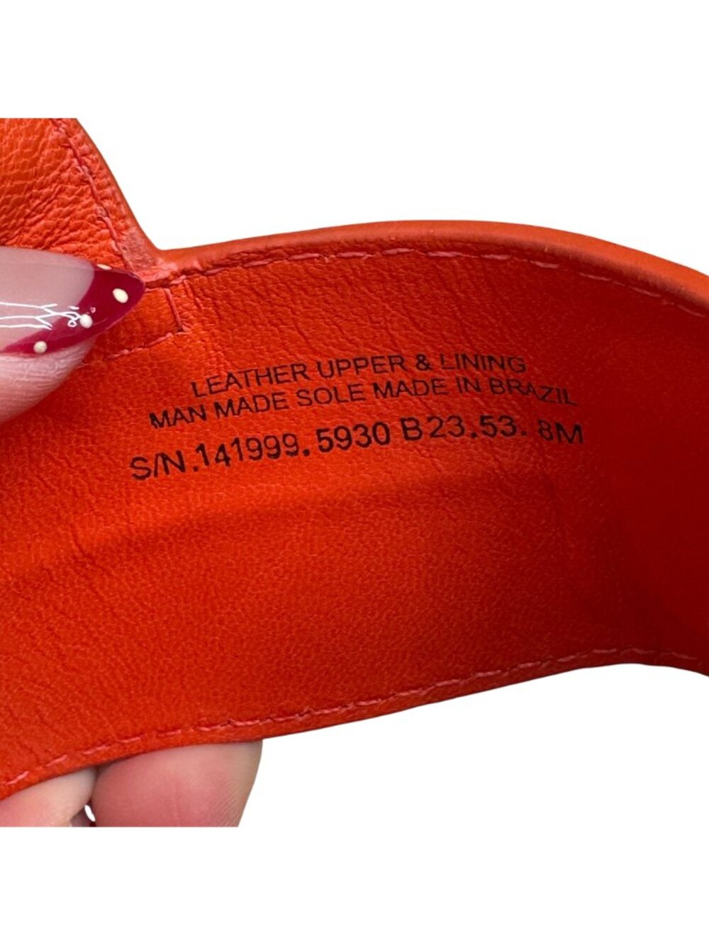 Tory Burch Eleanor Block Heel Sandals Women's Orange Slingback Logo, Sz 8M NWOB - Picture 9 of 9